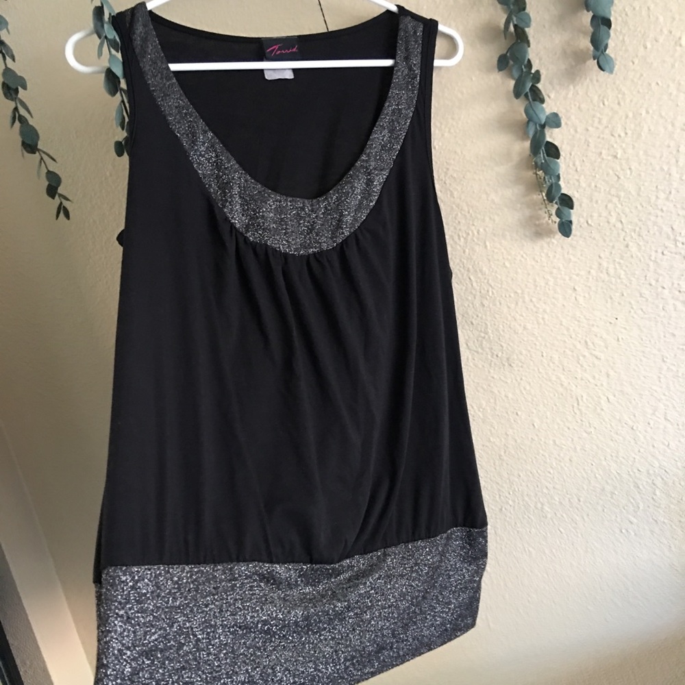 Black and Gray Women's Top